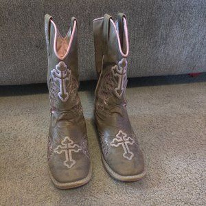 Blazin Roxx Kids Gracie Brown w/ Pink Winged Cross